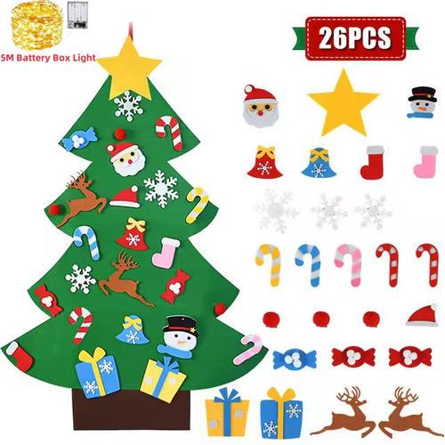 DIY Felt Christmas Tree Set for Toddlers & Kids
