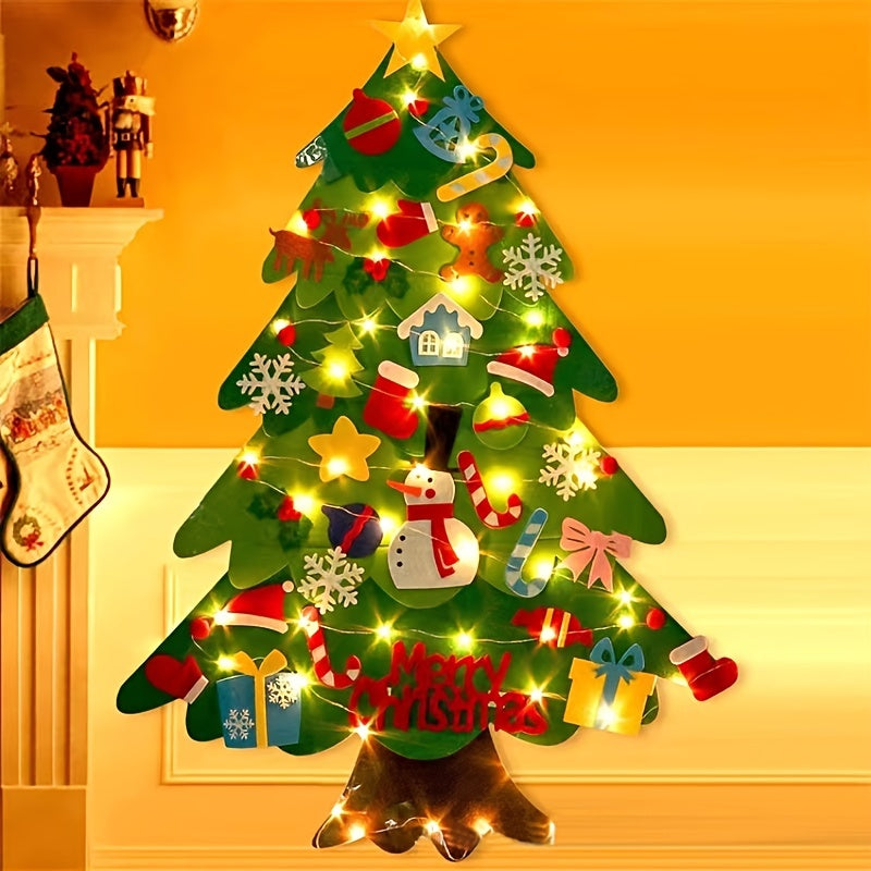 DIY Felt Christmas Tree Set for Toddlers & Kids