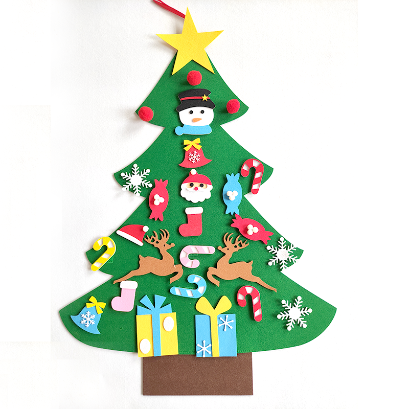 DIY Felt Christmas Tree Set for Toddlers & Kids
