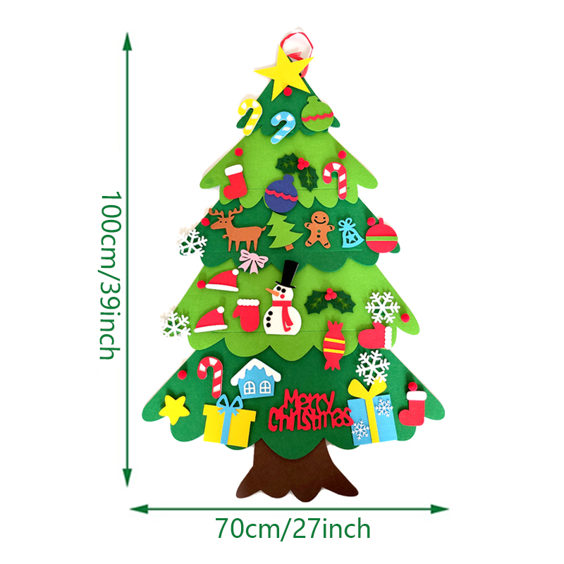 DIY Felt Christmas Tree Set for Toddlers & Kids