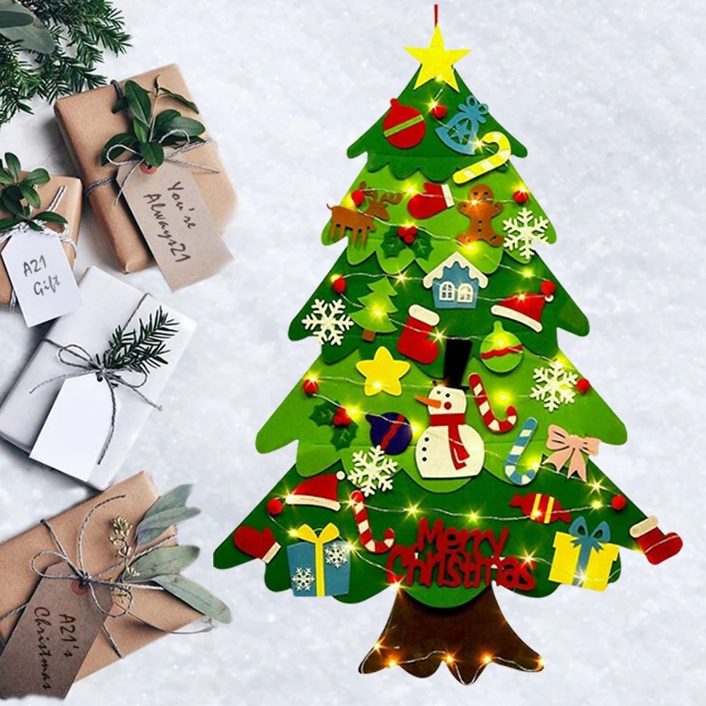DIY Felt Christmas Tree Set for Toddlers & Kids