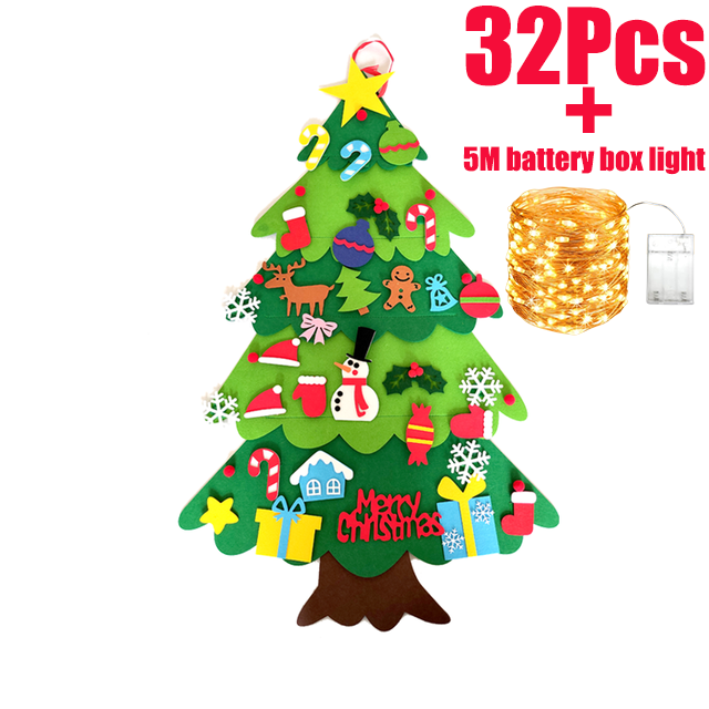 DIY Felt Christmas Tree Set for Toddlers & Kids