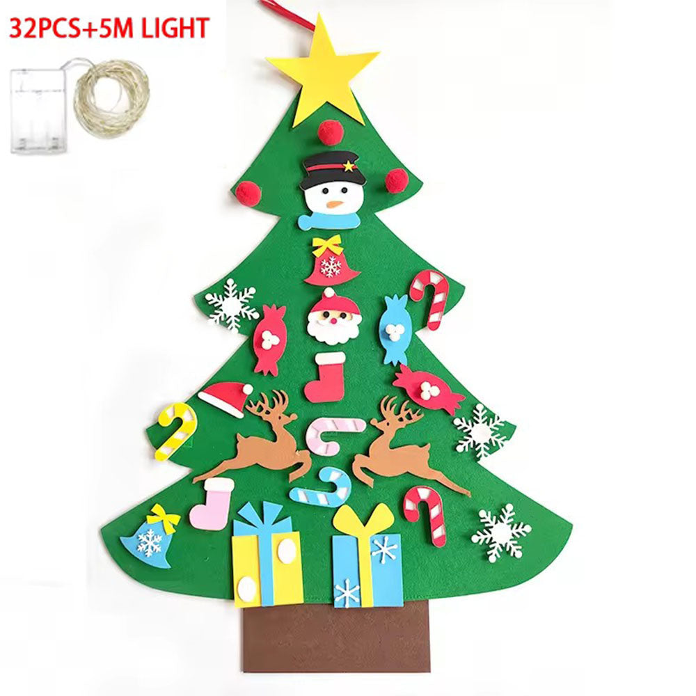DIY Felt Christmas Tree Set for Toddlers & Kids