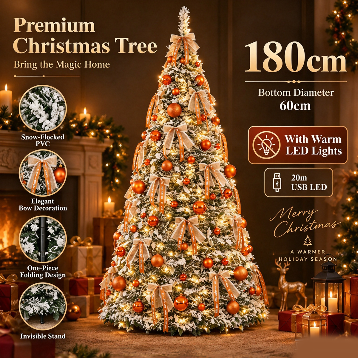 The Golden Frost Pop-Up Christmas Tree Pre-Lit